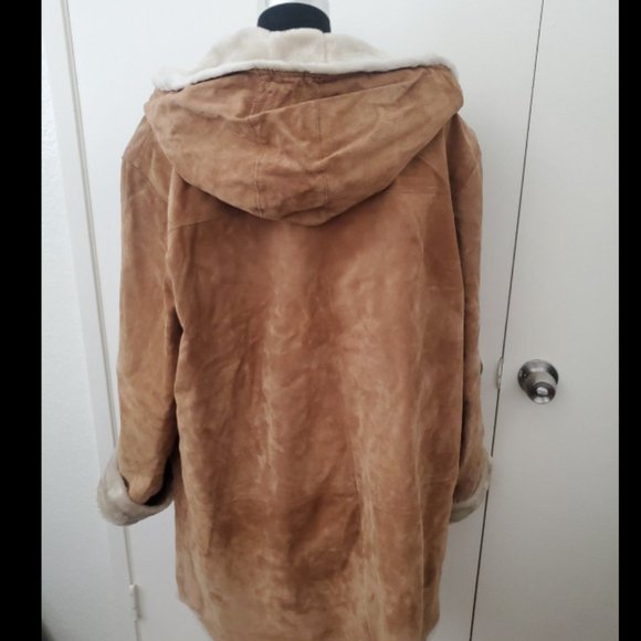 AR Bernardo Fashions Suede Leather Coat 2XL - Picture 6 of 7
